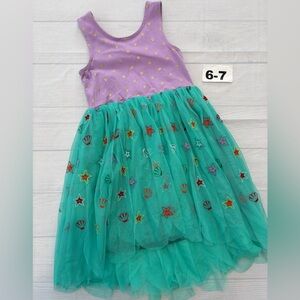Hanna Andersson little mermaid Purple and Green Kids Dress